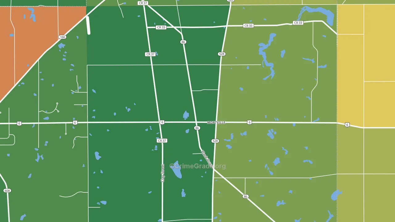 Montville, OH Map of Assault Rates