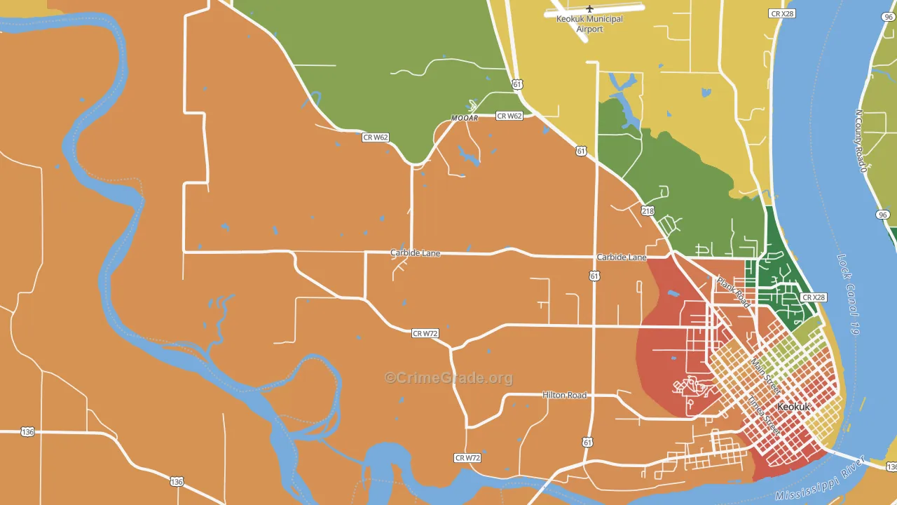 Mooar, IA Map of Assault Rates