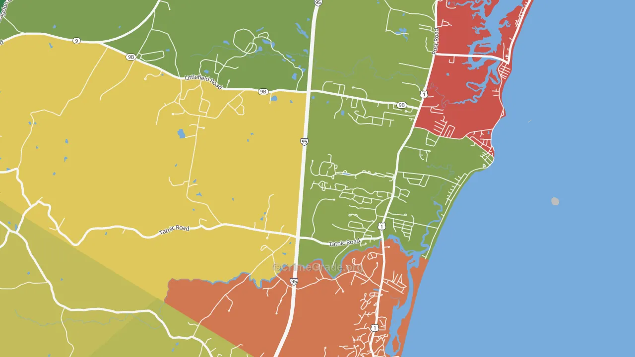 Moody, ME Map of Assault Rates