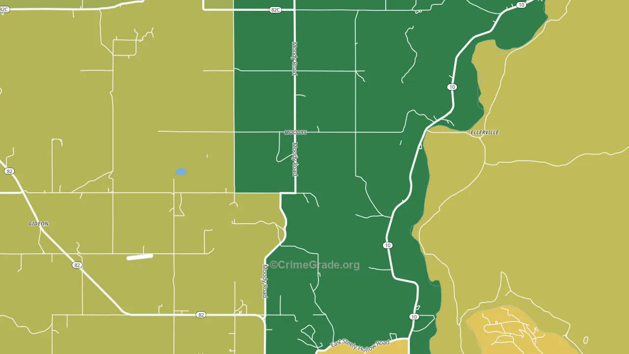Moodys, OK Map of Assault Rates