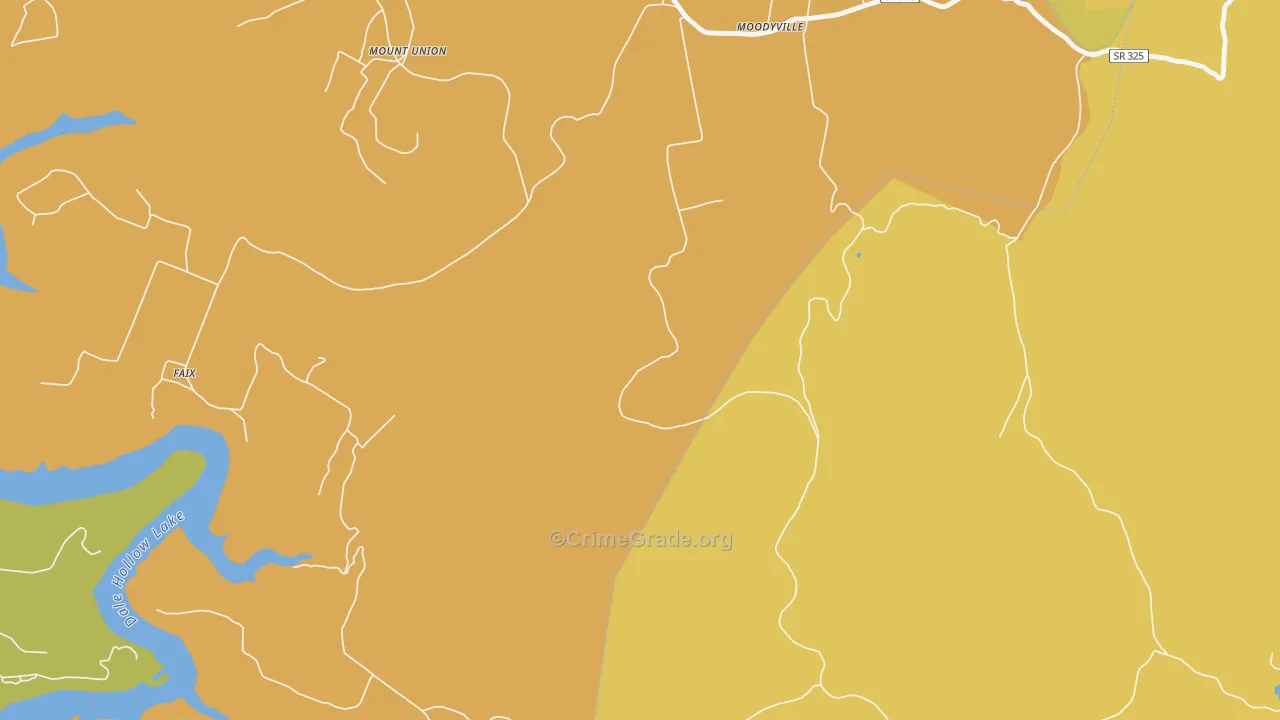 Moodyville, TN Map of Assault Rates