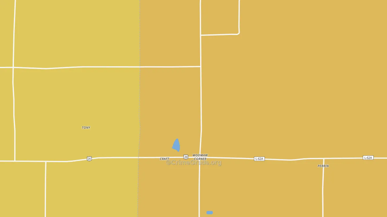 Moomaw Corner, NE Map of Assault Rates