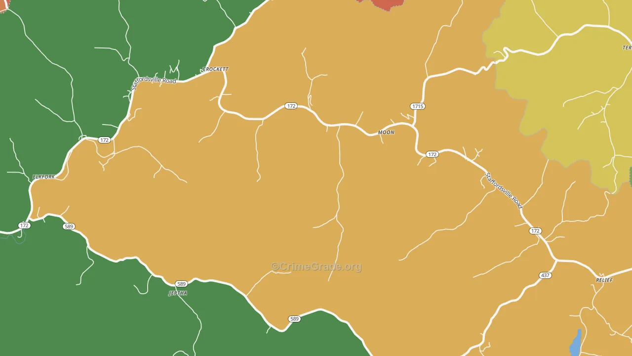 Moon, KY Map of Assault Rates