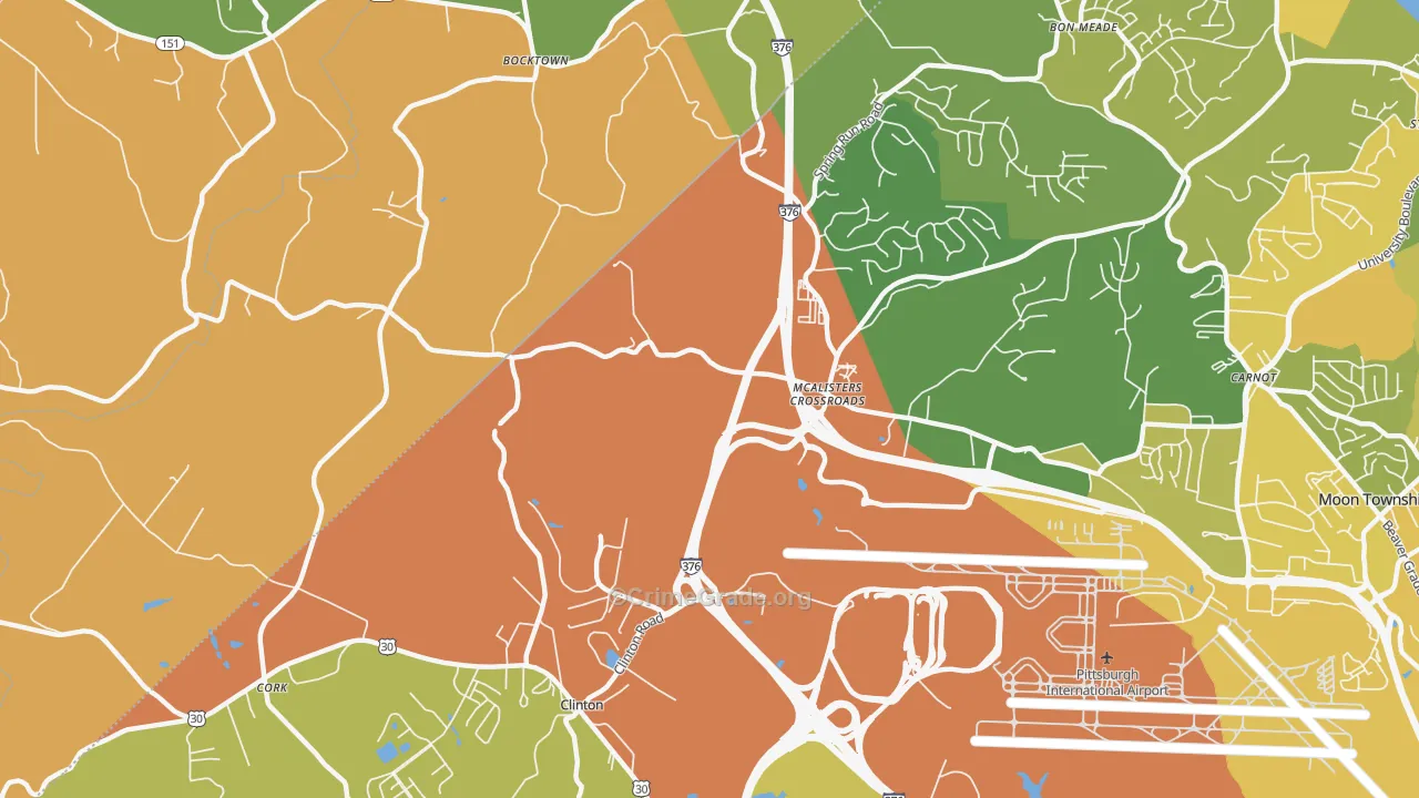 Moon, PA Map of Assault Rates