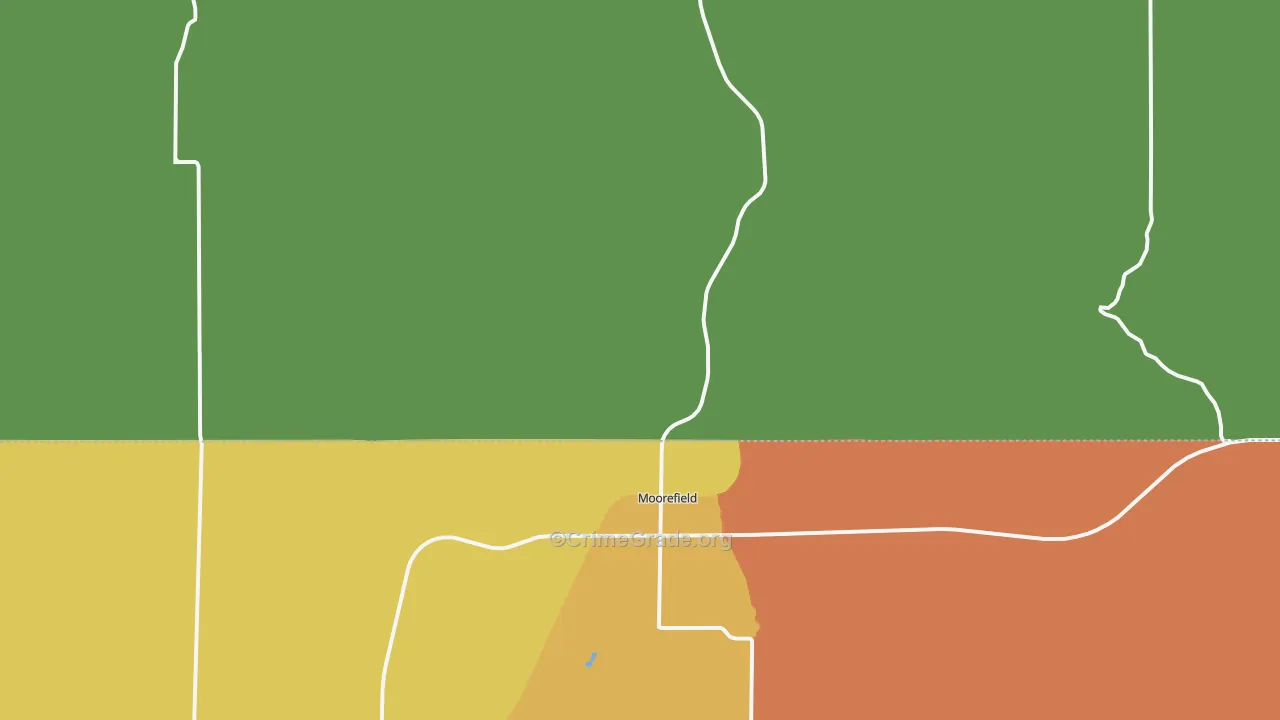 Moorefield, NE Map of Assault Rates