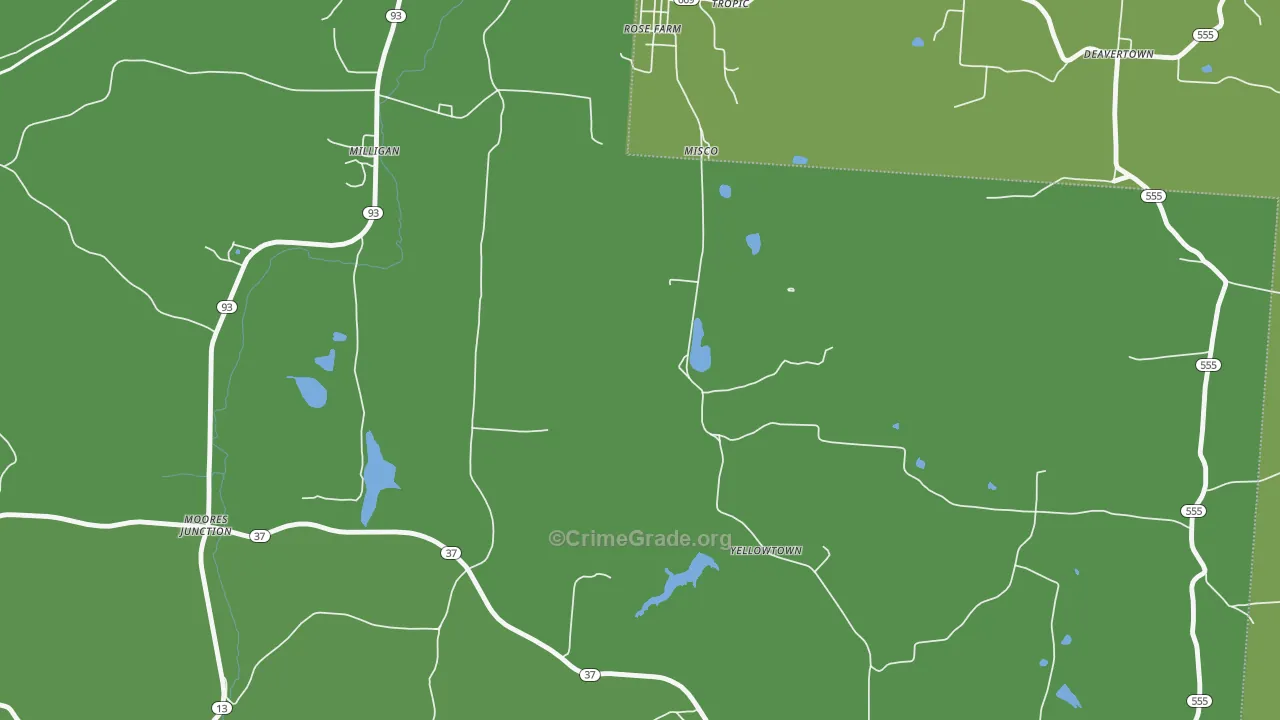 Moores Junction, OH Map of Assault Rates