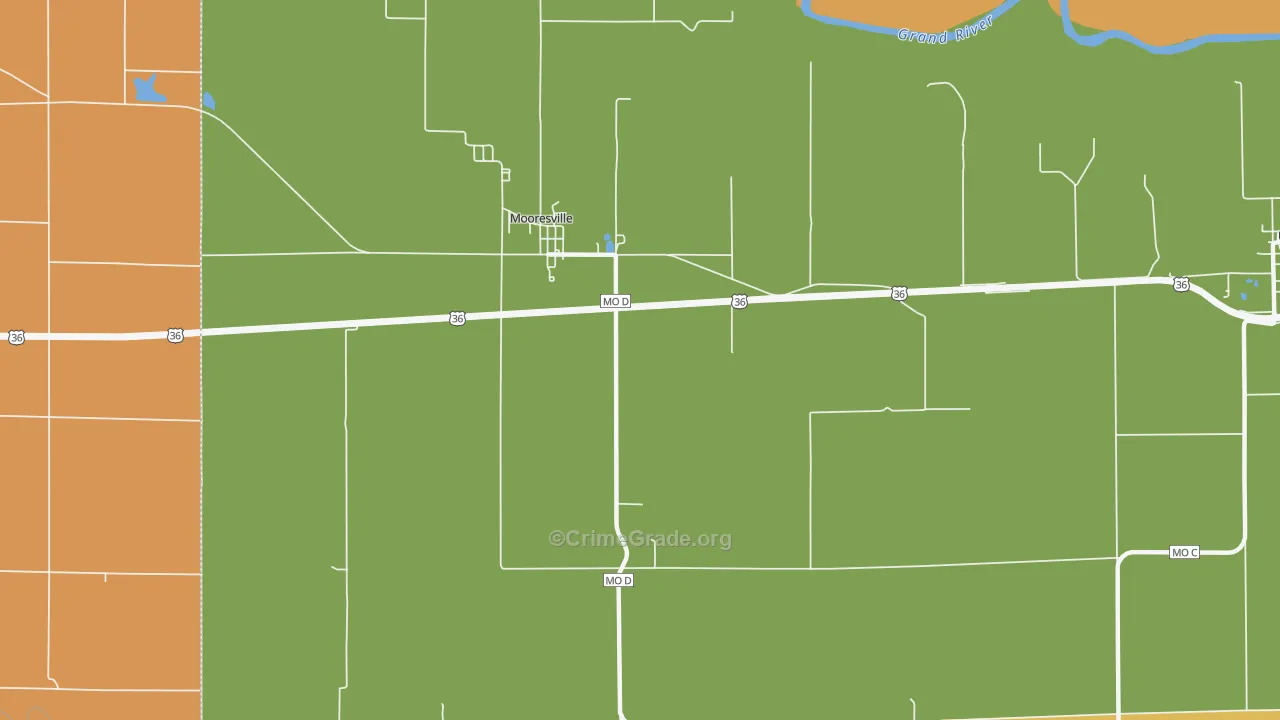 Mooresville, MO Map of Assault Rates