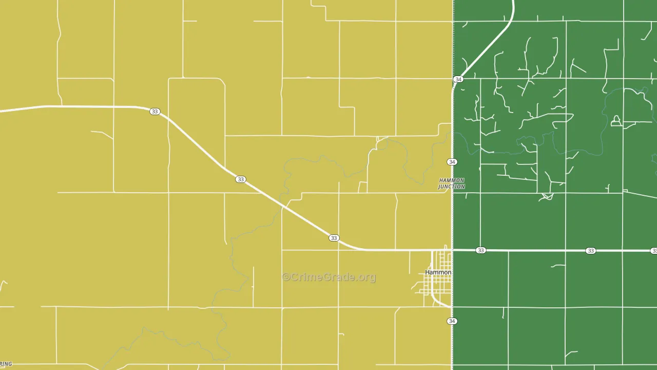 Moorewood, OK Map of Assault Rates
