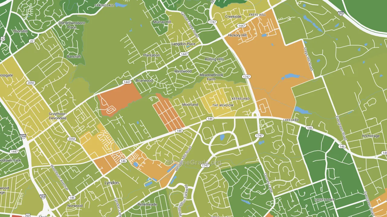 Moorland, KY Map of Assault Rates
