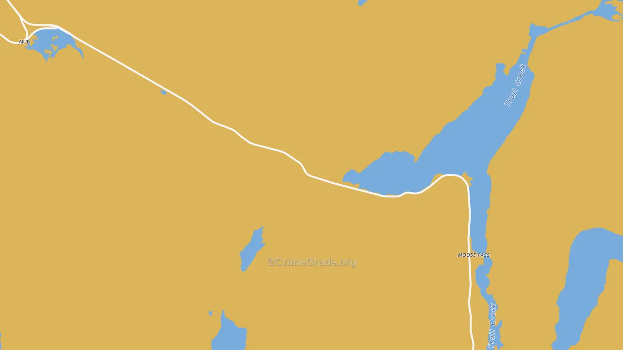 Moose Pass, AK Map of Assault Rates