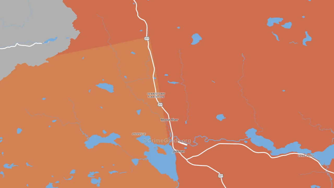 Moose River, ME Map of Assault Rates