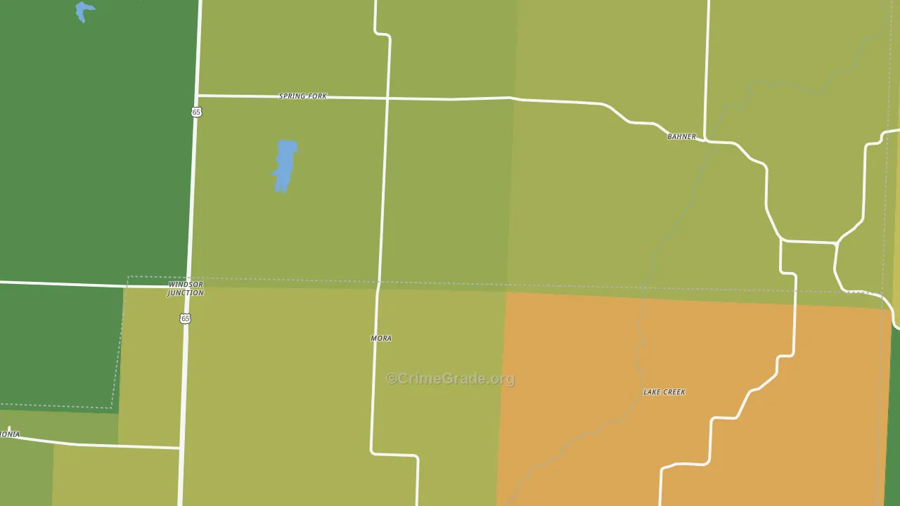 Mora, MO Map of Assault Rates