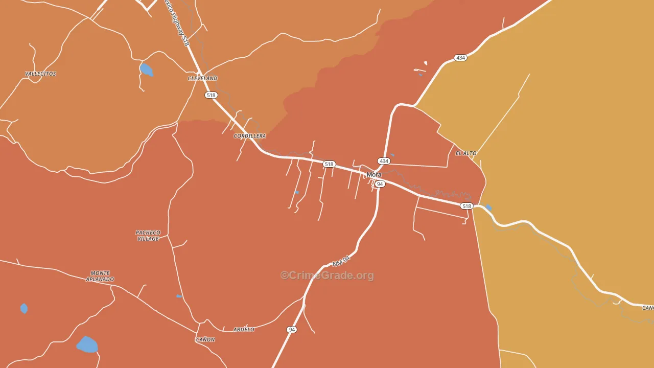 Mora, NM Map of Assault Rates