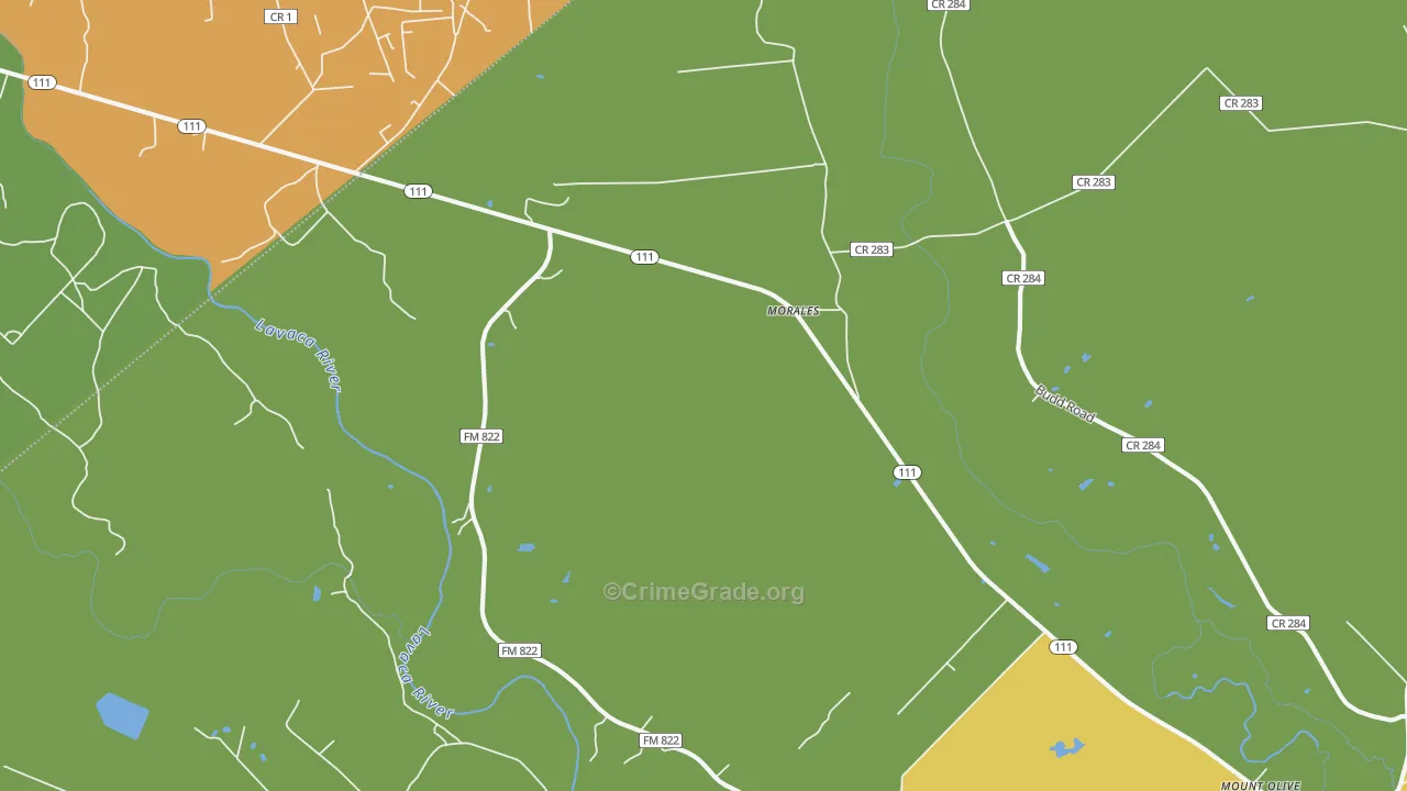 Morales, TX Map of Assault Rates