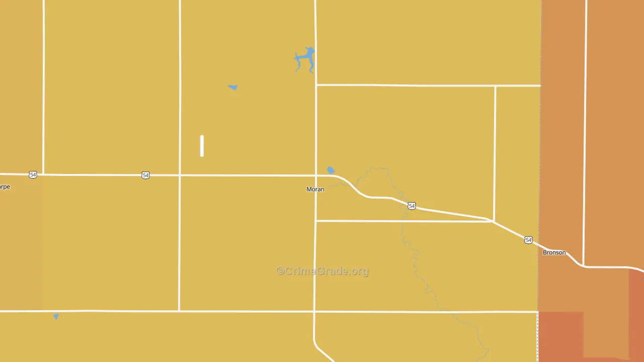 Moran, KS Map of Assault Rates