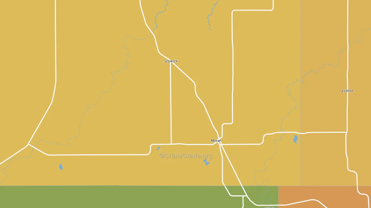 Moran, TX Map of Assault Rates