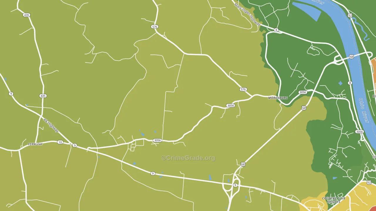 Moranburg, KY Map of Assault Rates