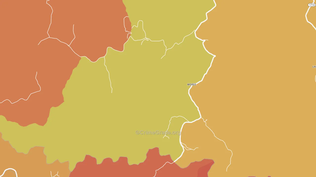 Moree, KY Map of Assault Rates