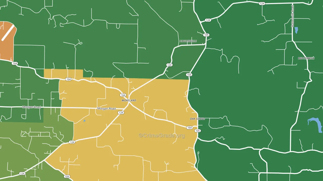 Moreland, AR Map of Assault Rates
