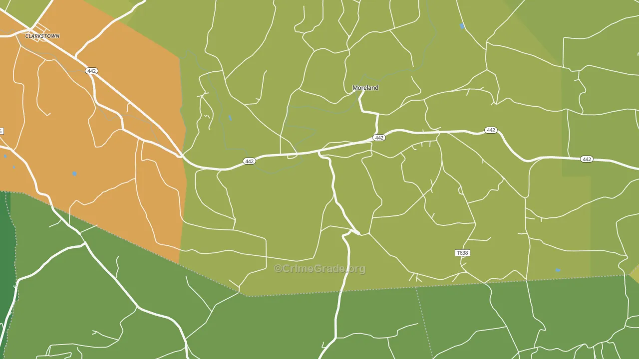 Moreland, PA Map of Assault Rates