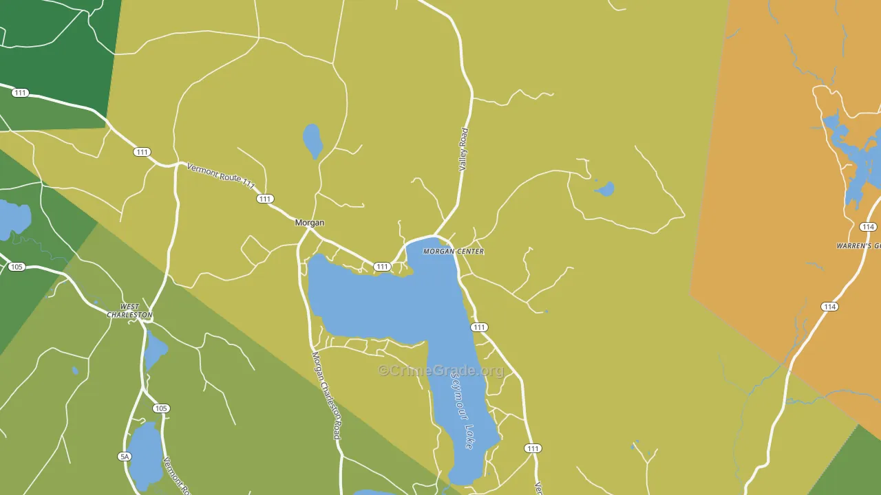 Morgan Center, VT Map of Assault Rates