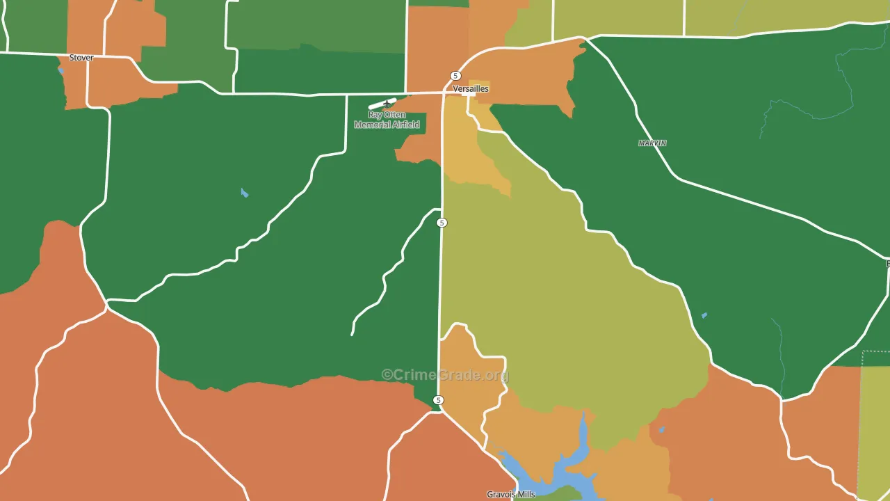 Morgan County, MO Map of Assault Rates