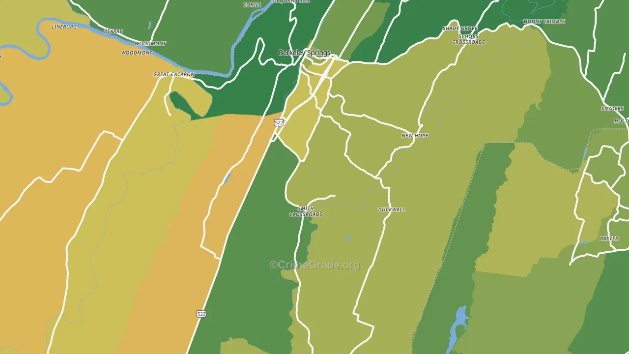 Morgan County, WV Map of Assault Rates