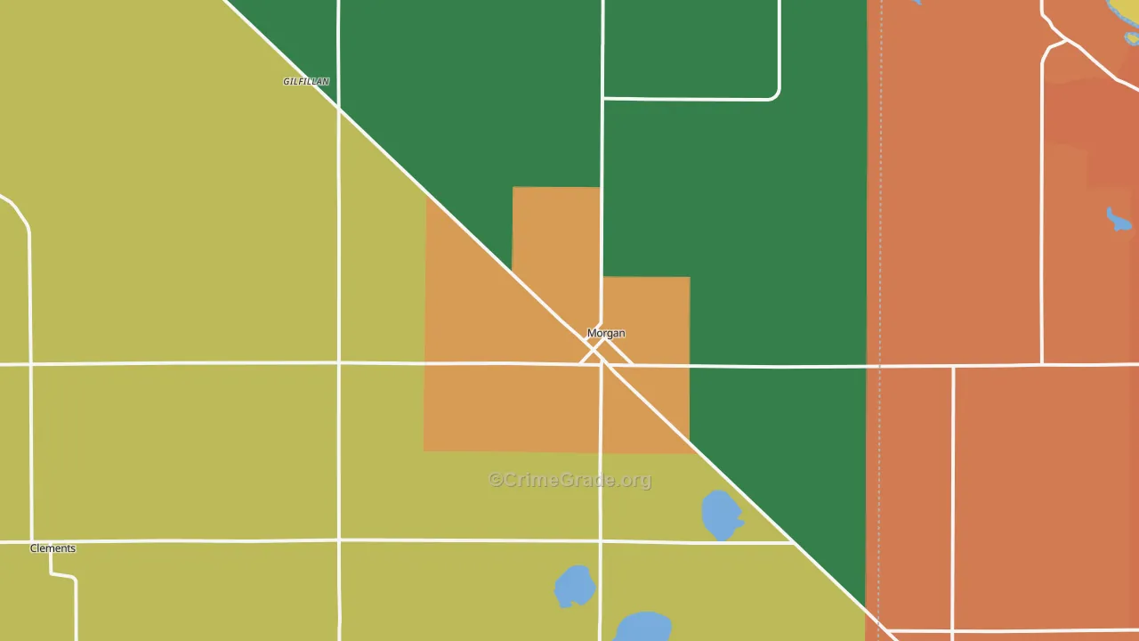 Morgan, MN Map of Assault Rates