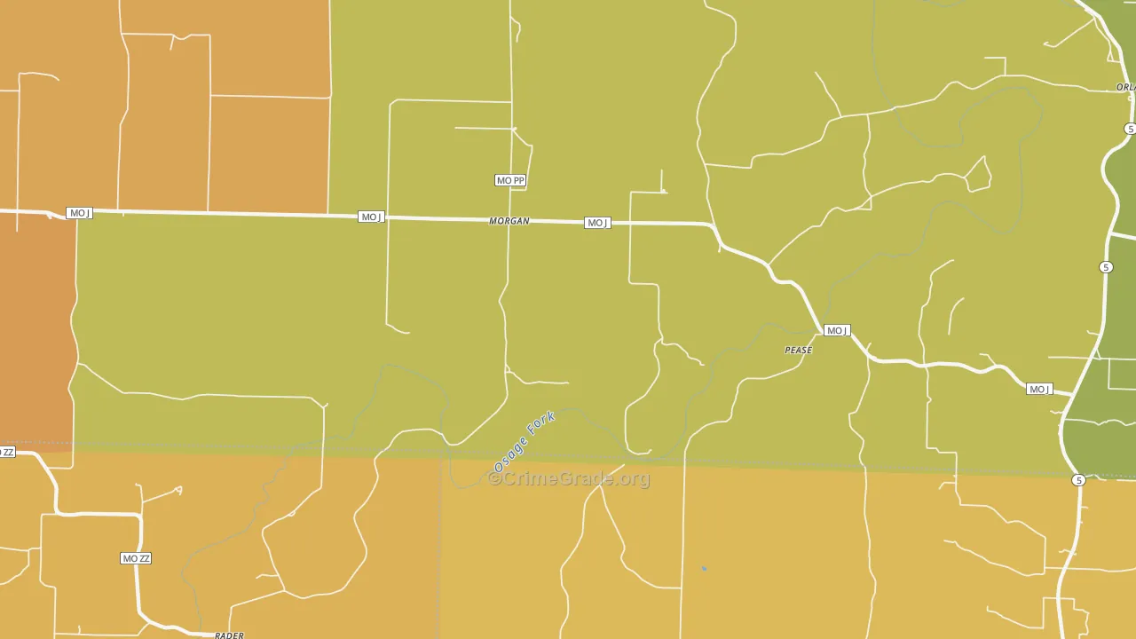 Morgan, MO Map of Assault Rates