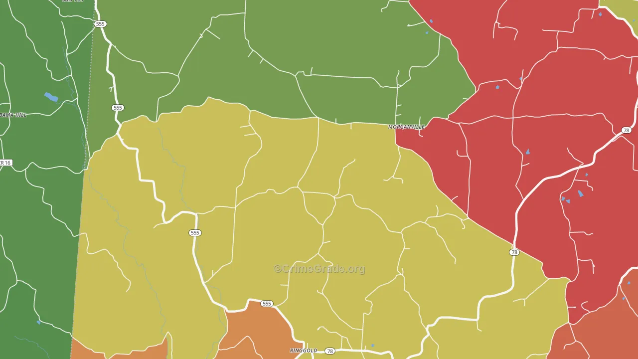 Morgansville, OH Map of Assault Rates