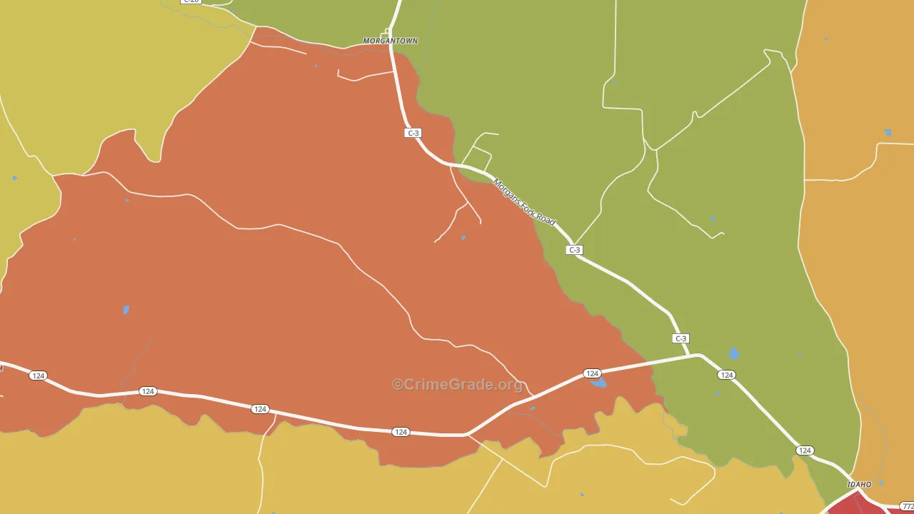 Morgantown, OH Map of Assault Rates