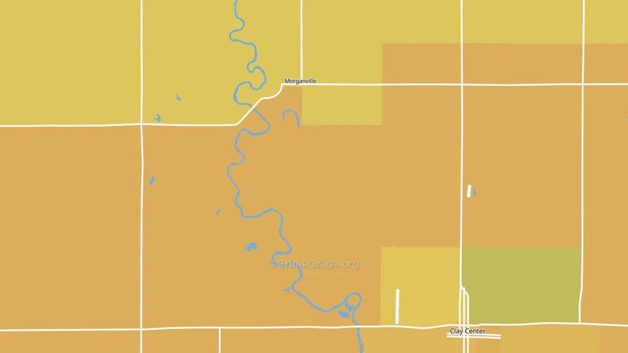 Morganville, KS Map of Assault Rates