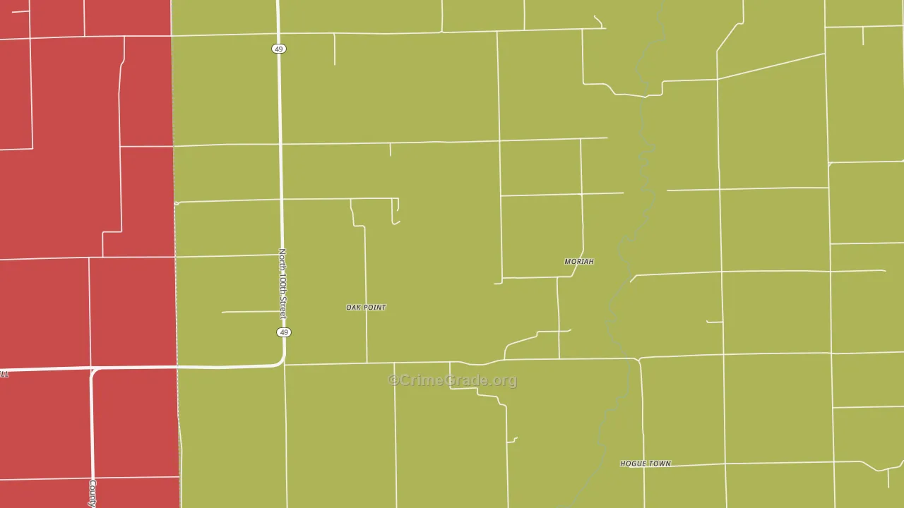 Moriah, IL Map of Assault Rates