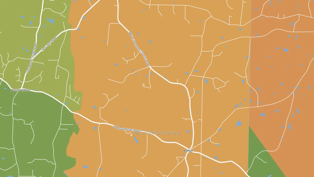 Moriah, NC Map of Assault Rates