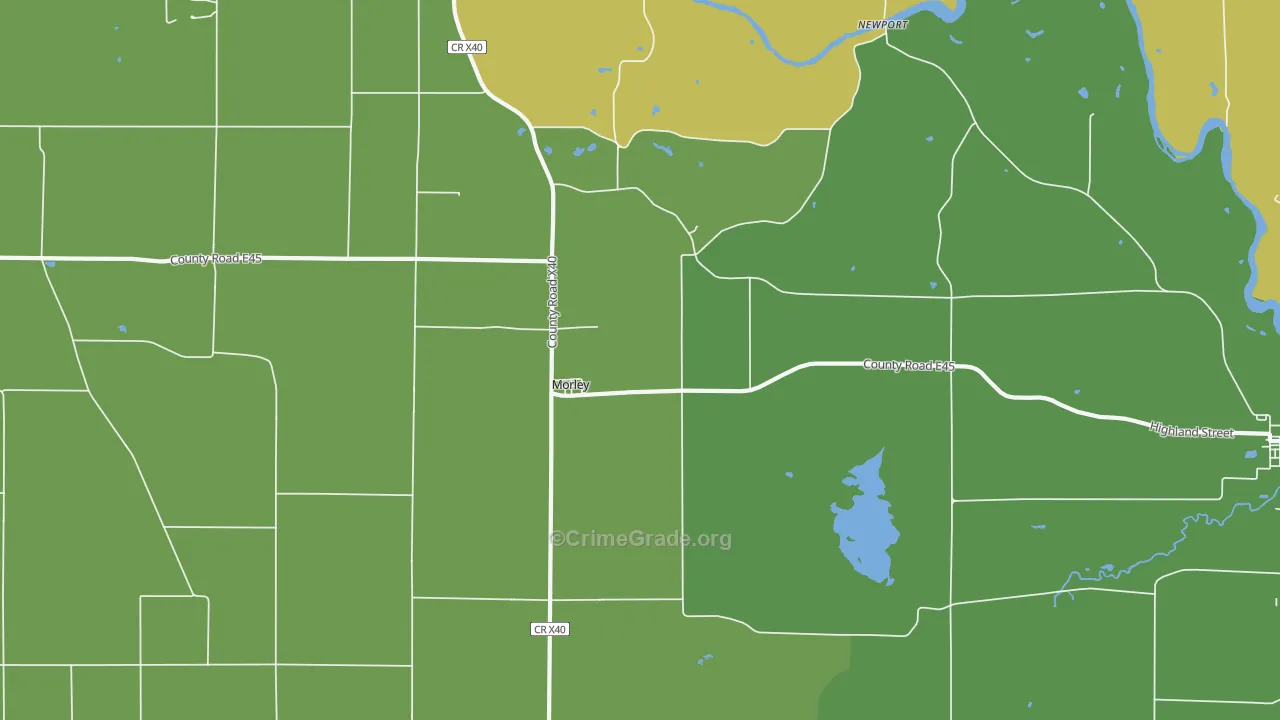 Morley, IA Map of Assault Rates