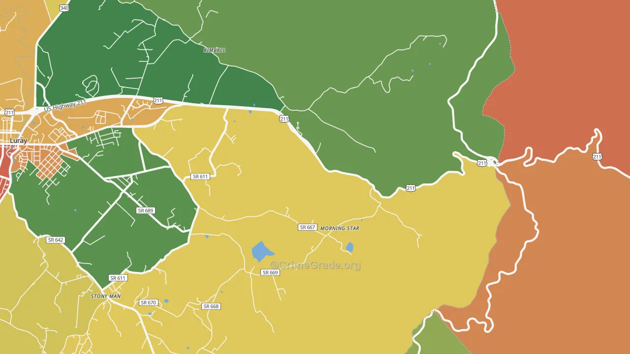Morning Star, VA Map of Assault Rates