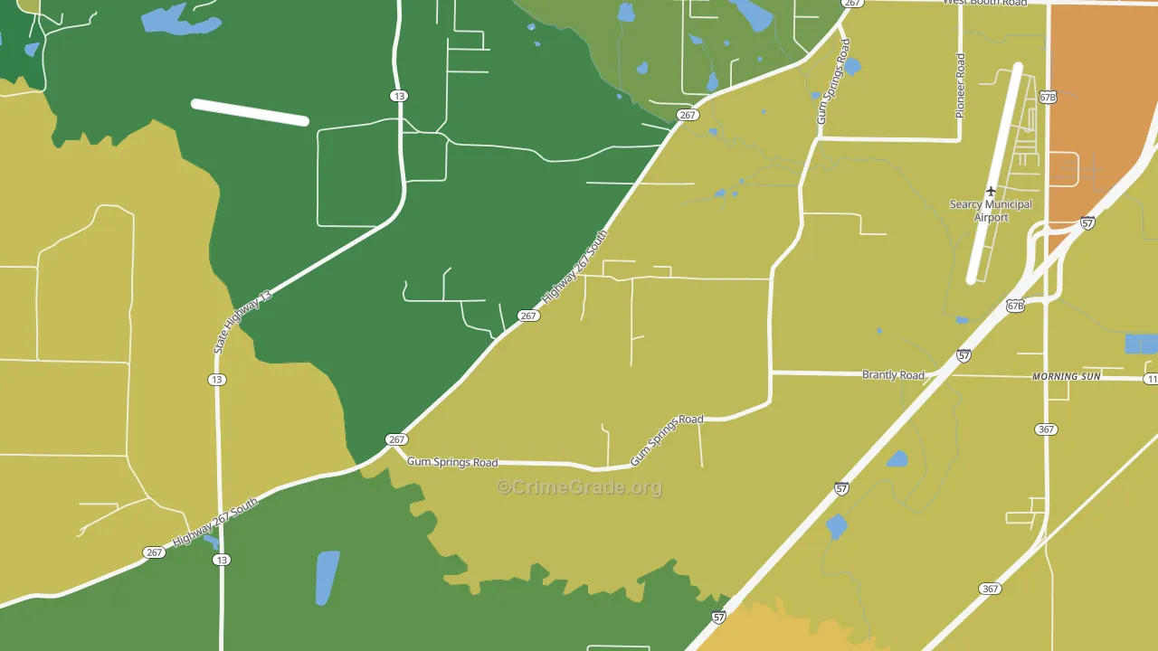 Morning Sun, AR Map of Assault Rates