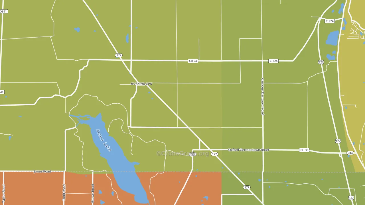 Morning Sun, OH Map of Assault Rates