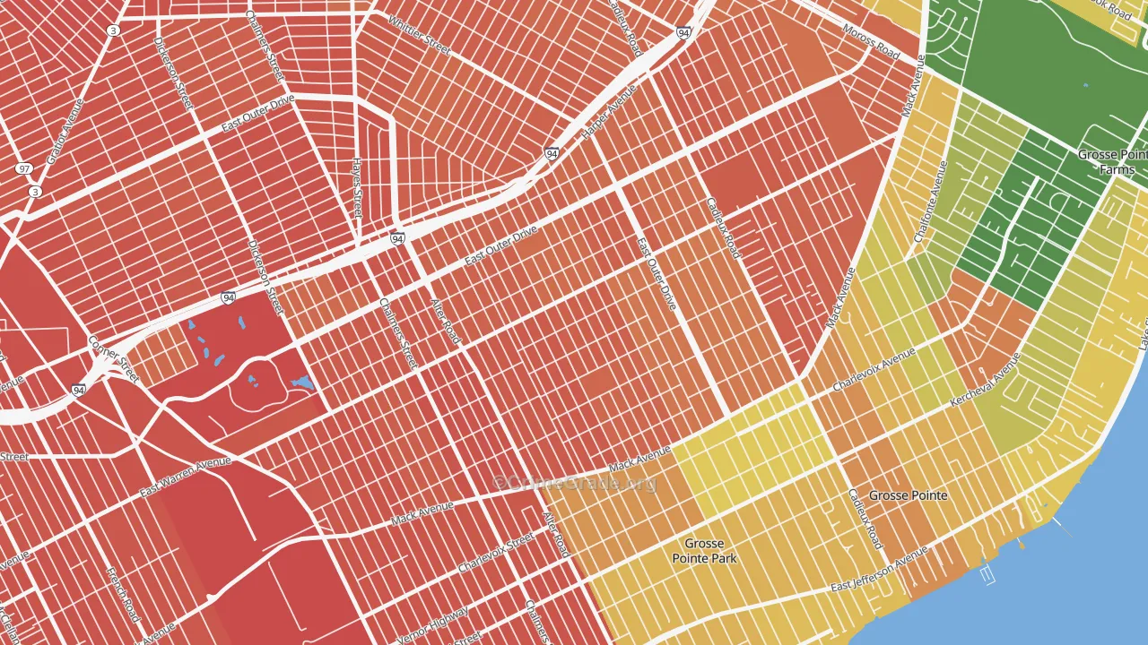 Morningside, Detroit, MI Map of Assault Rates