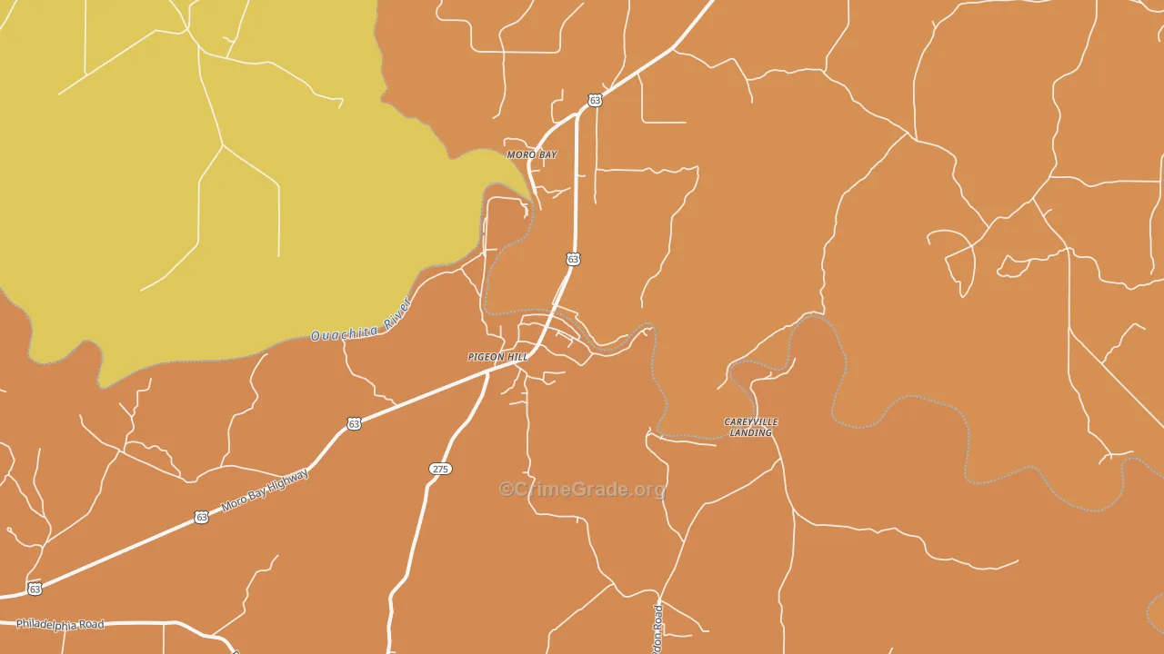 Moro Bay, AR Map of Assault Rates