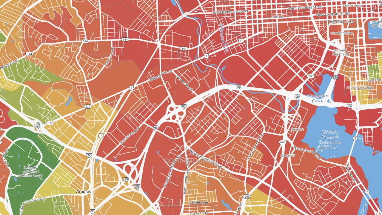 Morrell Park, Baltimore, MD Map of Assault Rates