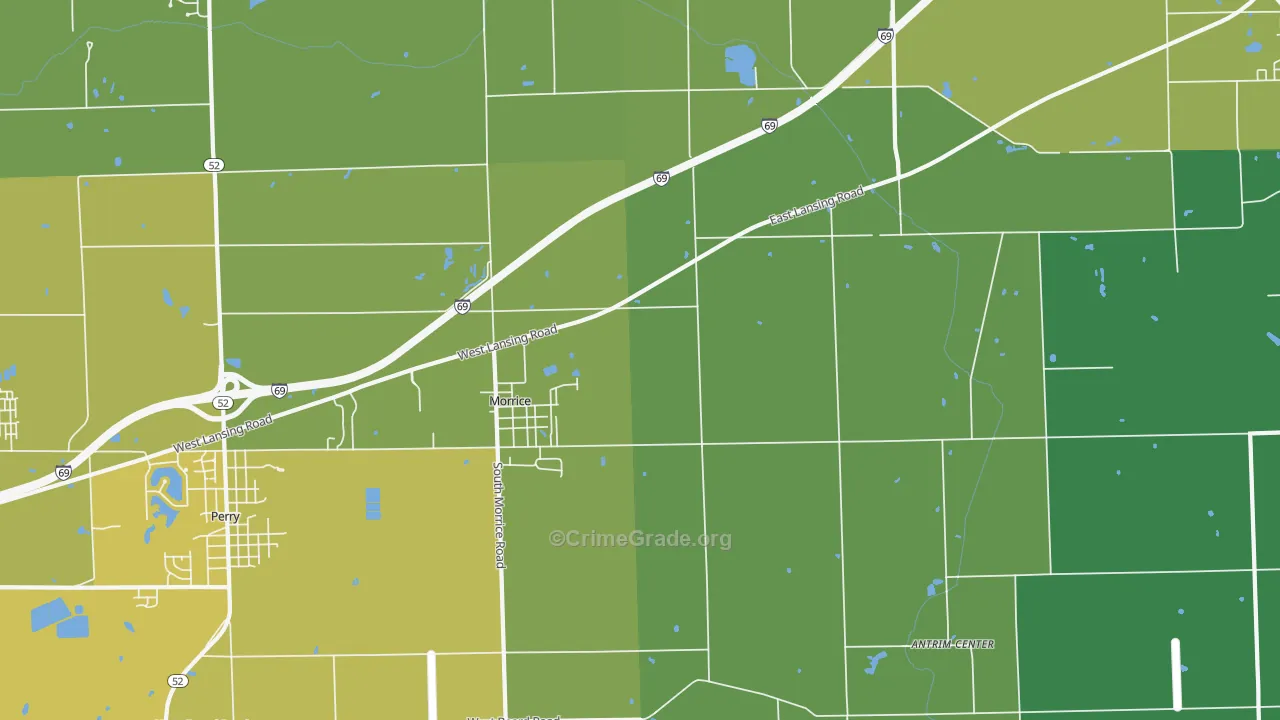 Morrice, MI Map of Assault Rates