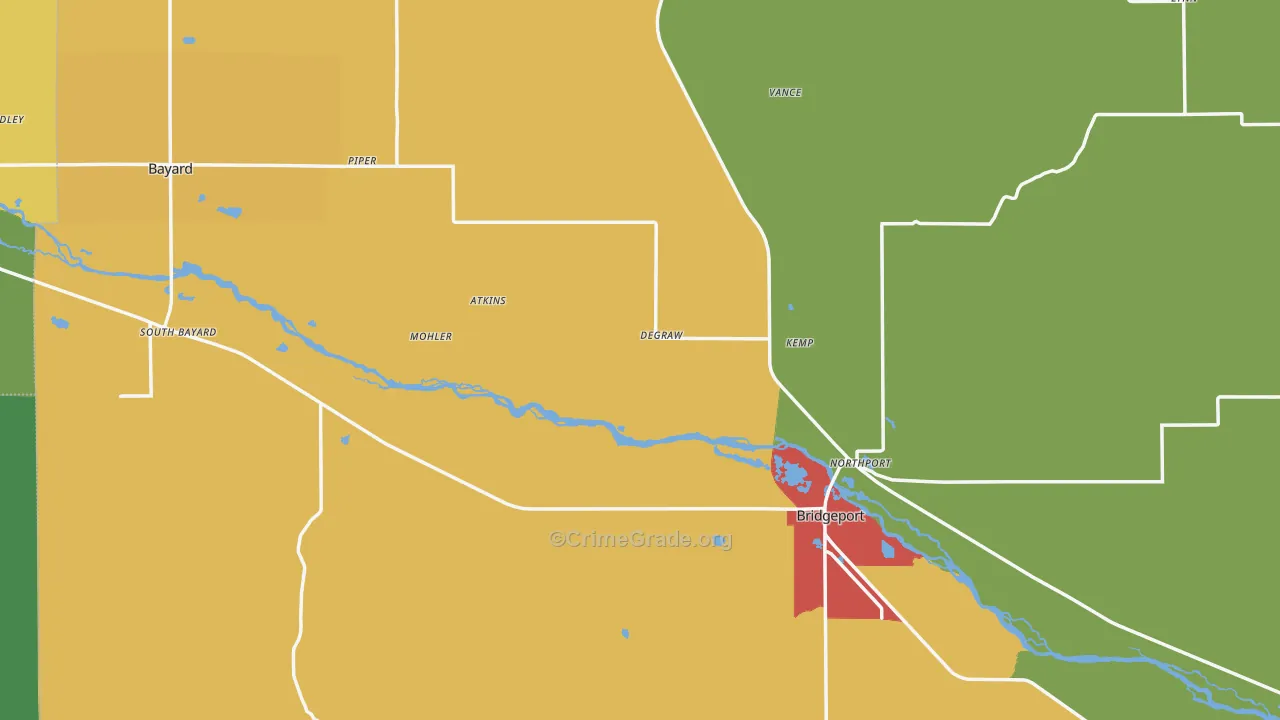 Morrill County, NE Map of Assault Rates