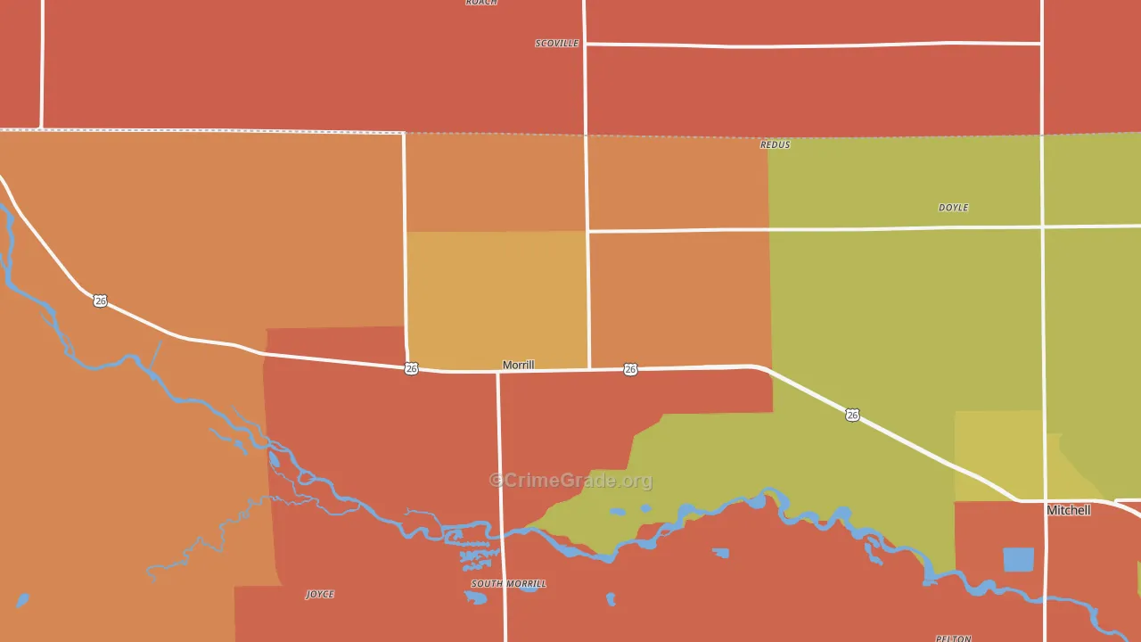 Morrill, NE Map of Assault Rates