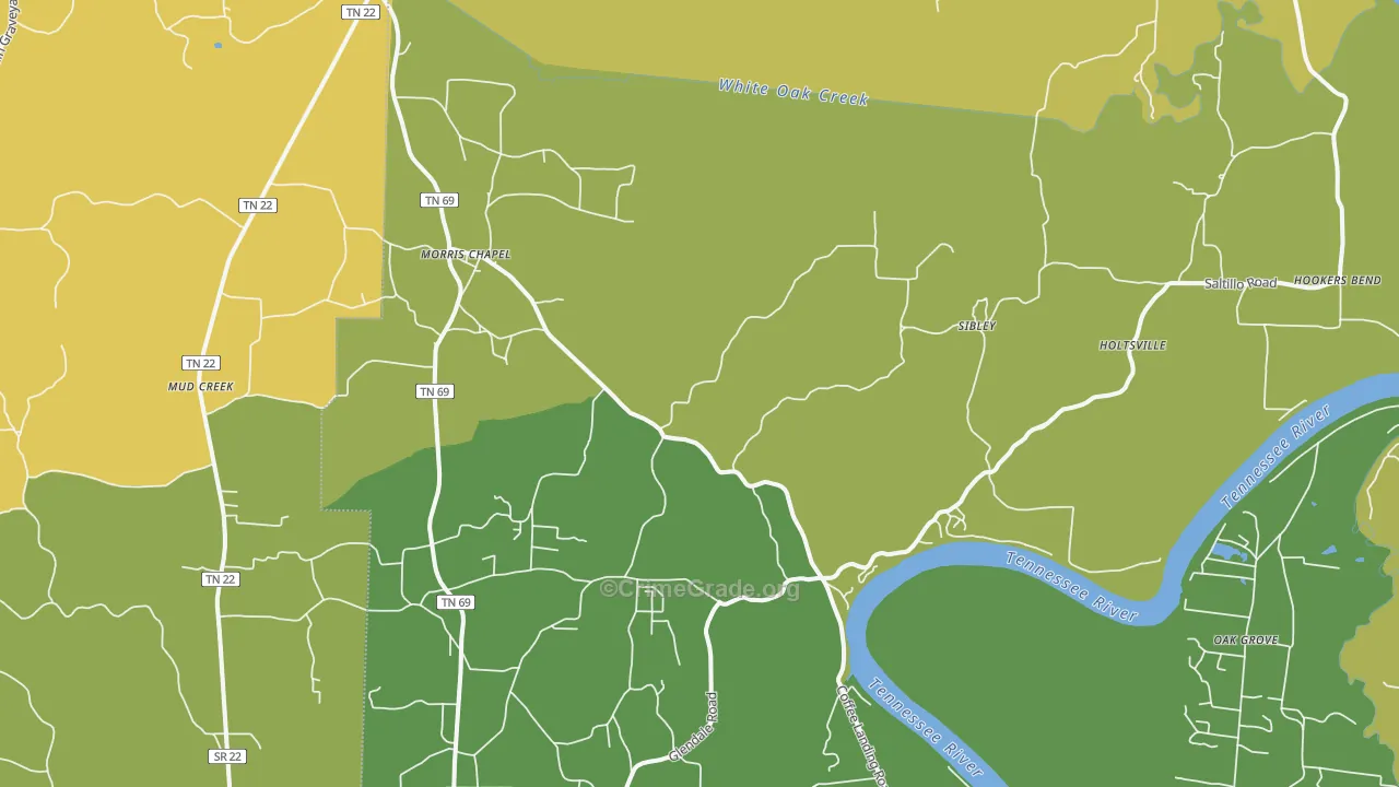 Morris Chapel, TN Map of Assault Rates