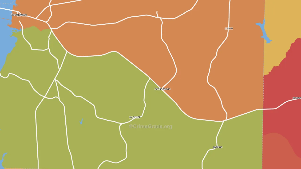 Morris, GA Map of Assault Rates
