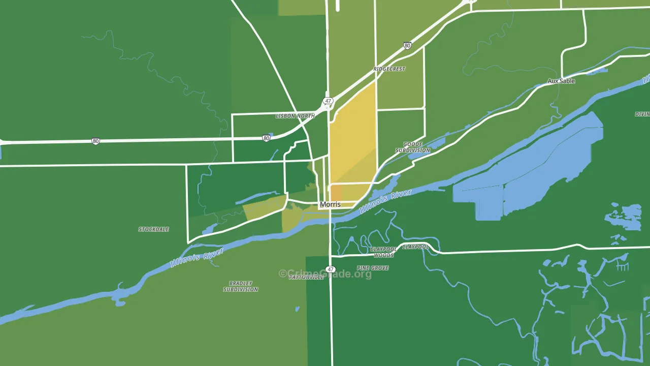 Morris, IL Map of Assault Rates