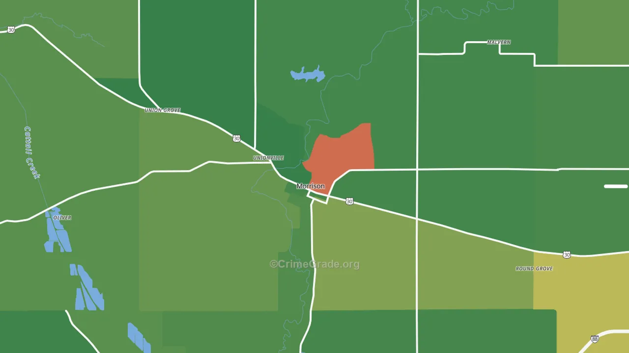 Morrison, IL Map of Assault Rates