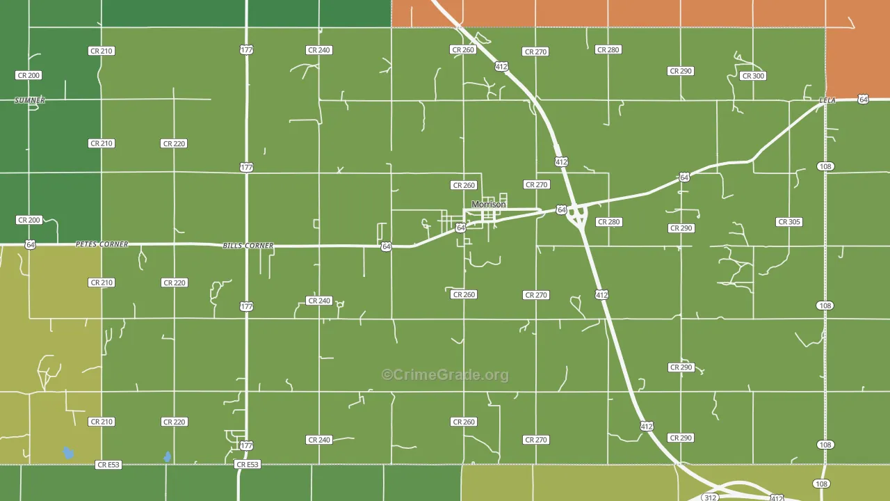 Morrison, OK Map of Assault Rates