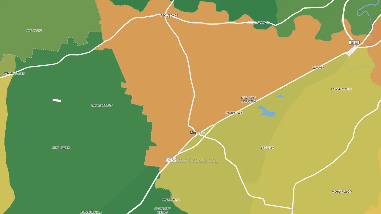 Morrison, TN Map of Assault Rates
